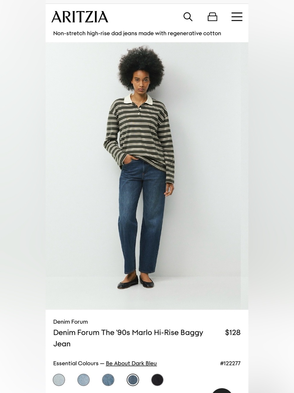 Like new Aritzia Denim Forum The '90s Marlo Hi-Rise Baggy Jean - Picture 11 of 11